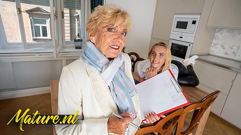 Granny Landlord Maya Lambert Has Sex with Her New Tenant Lulu Love