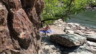 Community submissive slut fucks BWC stranger outdoors