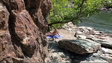 Community submissive slut fucks BWC stranger outdoors